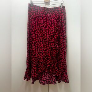 Karl Lagerfeld Black and Red Heart Skirt